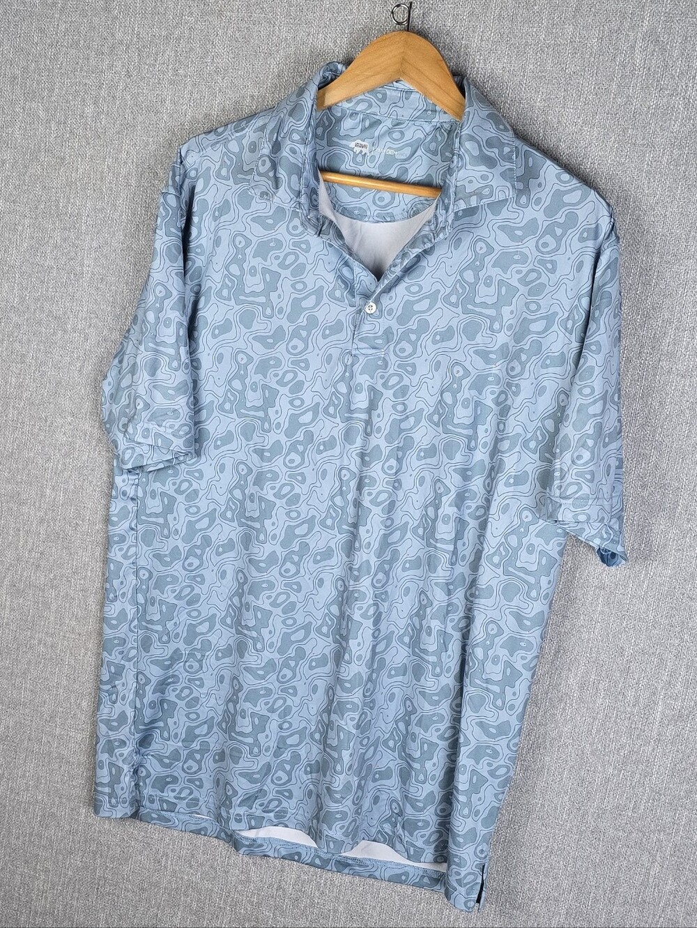 Onward Reserve Performance Golf Polo Mems Sz M GOLF COURSE PRINT.